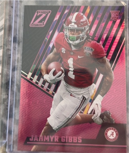 2023 Panini Chronicles Draft Picks Zenith #13 Jahmyr Gibbs Rookie Card — front