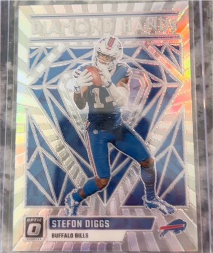 2023 Panini Donruss Optic #DH-SD Stefon Diggs Diamond Hands Silver Prizm Buffalo Bills — front