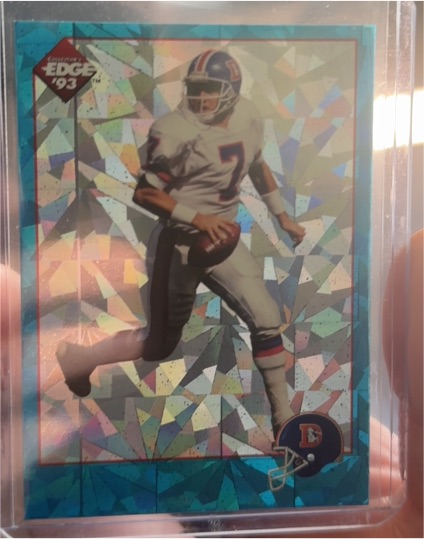 1993 Collector's Edge #E5 John Elway Cracked Ice Blue Prism — front