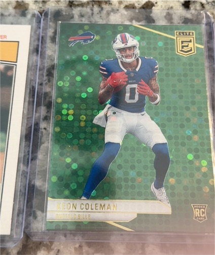 2024 Panini Donruss Elite #166 Keon Coleman Green Disco Rookie Card — front