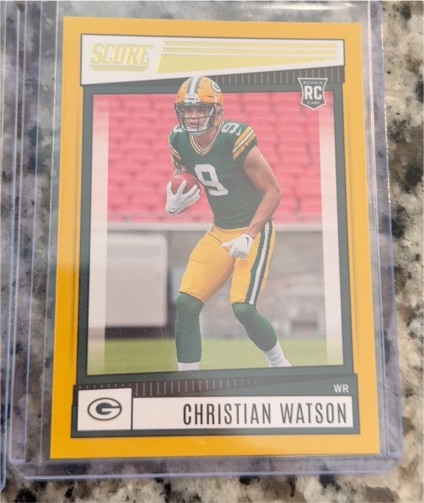 2022 Panini Score #367 Christian Watson — front