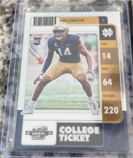 2022 Panini Chronicles Draft Picks Contenders Optic #24 Kyle Hamilton — front