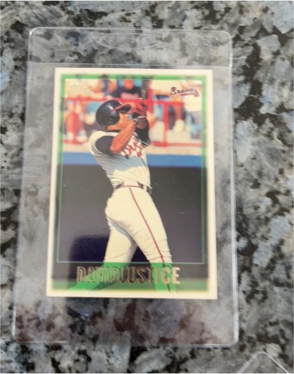 1997 Topps #244 David Justice — front