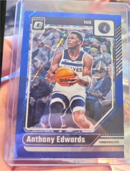 2024 Donruss Optic Blue Velocity #31 Anthony Edwards — front