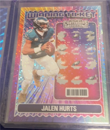 2024 Panini Contenders #3 Jalen Hurts Winning Ticket — front