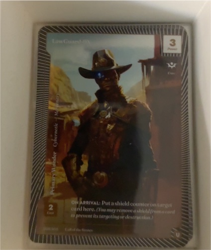 Call to the Stones Lawman Character Card — front