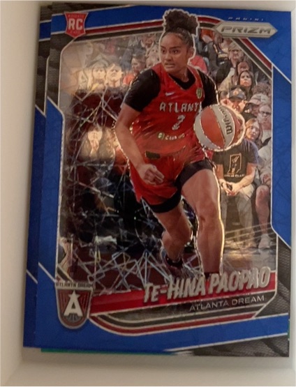 2025 Panini Prizm WNBA #61 Te-Hina Paopao Blue Velocity Atlanta Dream Rookie — front