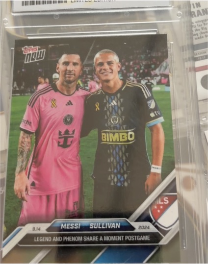 2024 Topps Now MLS #129 Lionel Messi & Cavan Sullivan — front