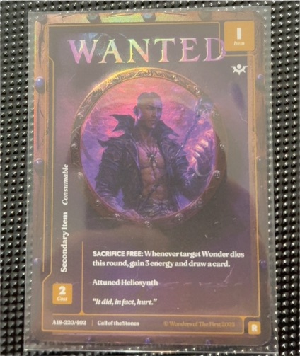 2023 Wonders of The First #A18-220/402 Attuned Heliosynth — front