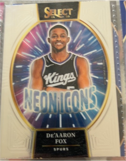 2024-25 Panini Select #22 De'Aaron Fox Neon Icons — front