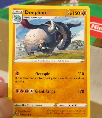 2022 Pokémon TCG Silver Tempest #092 Donphan — front