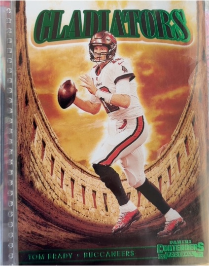 2021 Panini Contenders Gladiators #GLD-TBR Tom Brady — front