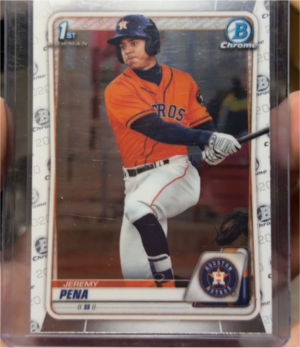 2020 Bowman Chrome #BCP-61 Jeremy Peña — front