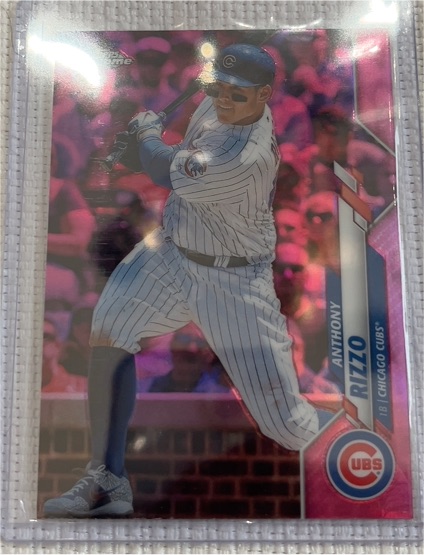 2020 Topps Chrome #71 Anthony Rizzo Pink Refractor — front