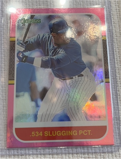 2021 Donruss #239 Sammy Sosa .534 Slugging PCT — front