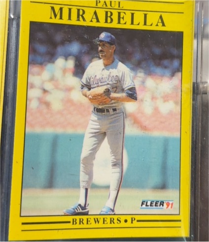 1991 Fleer #590 Paul Mirabella — front