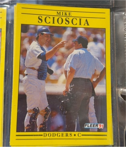 1991 Fleer #219 Mike Scioscia — front