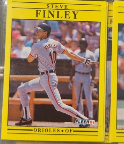 1991 Fleer #470 Steve Finley — front