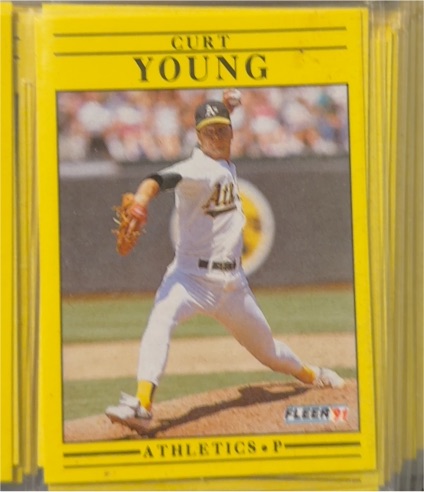 1991 Fleer #28 Curt Young — front