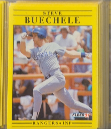 1991 Fleer #283 Steve Buechele Texas Rangers — front