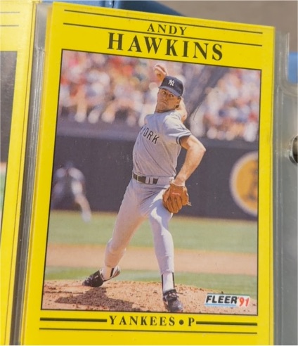 1991 Fleer #666 Andy Hawkins — front