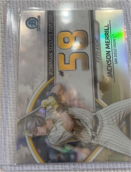 2023 Bowman Scouts Top 100 #BTP-58 Jackson Merrill — front