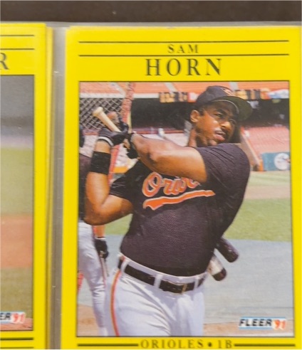 1991 Fleer #477 Sam Horn — front