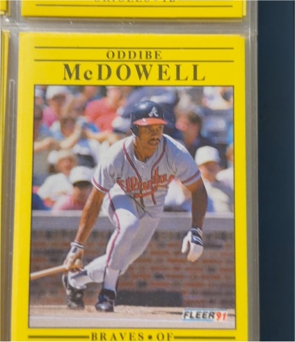 1991 Fleer #697 Oddibe McDowell — front