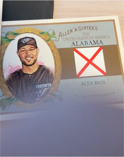 2008 Topps Allen & Ginter's The United States of America #US1 Alex Rios — front