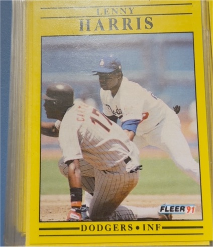 1991 Fleer #204 Lenny Harris — front