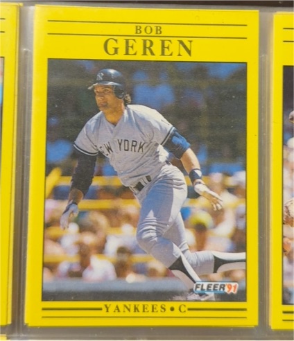 1991 Fleer #663 Bob Geren — front