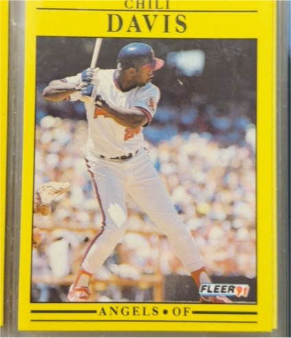 1991 Fleer #309 Chili Davis — front
