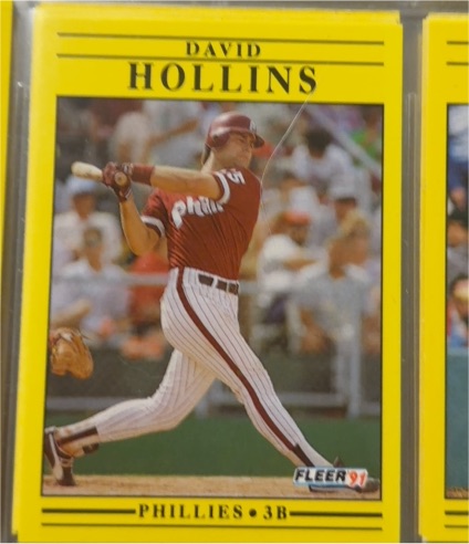 1991 Fleer #399 David Hollins — front