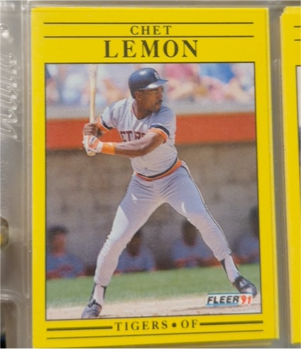 1991 Fleer #341 Chet Lemon — front
