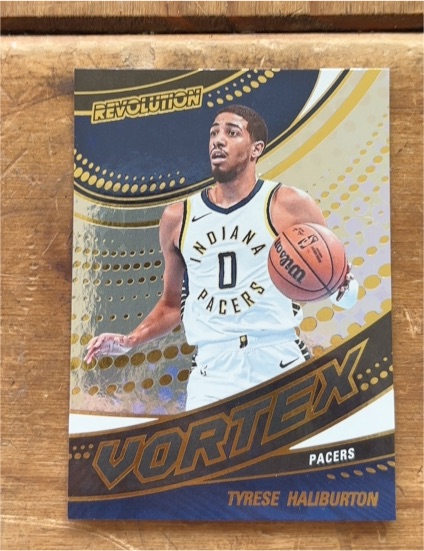 2024-25 Panini Revolution #22 Tyrese Haliburton Vortex — front