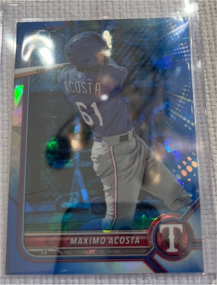 2022 Bowman Chrome Sapphire #BCP-113 Maximo Acosta — front