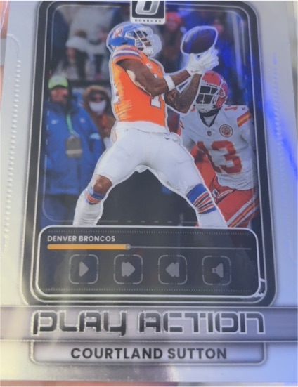 2025 Panini Donruss Optic Play Action #1 Courtland Sutton — front