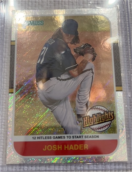 2021 Donruss #HI10 Josh Hader Highlights Rapture — front