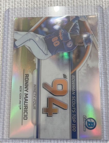 2023 Bowman Chrome #BTP-94 Ronny Mauricio Bowman Scouts Top 100 — front