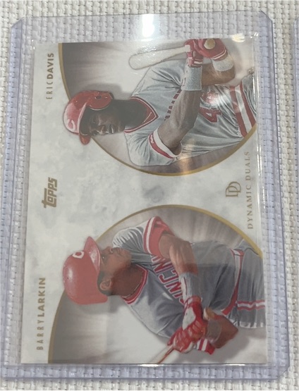2022 Topps On Demand Dynamic Duals #5 Barry Larkin / Eric Davis — front