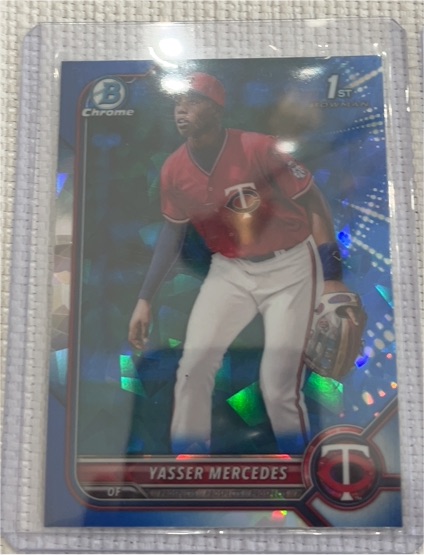 2022 Bowman Chrome Sapphire #BCP-171 Yasser Mercedes — front