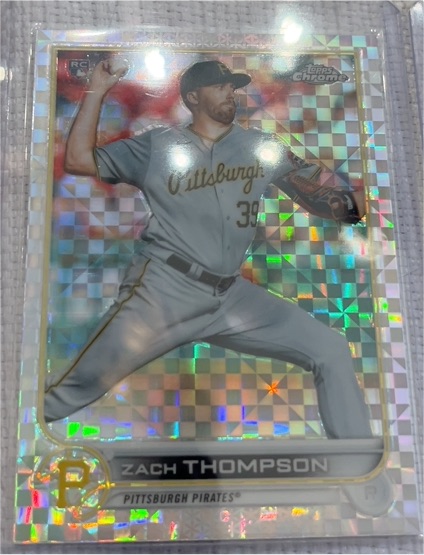 2022 Topps Chrome #30 Zach Thompson X-Fractor Rookie — front