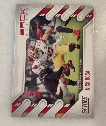 2022 Panini Score Sack Attack #SA-NB Nick Bosa — front