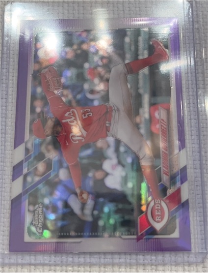 2021 Topps Chrome Update #USC84 Vladimir Gutierrez Purple Refractor — front