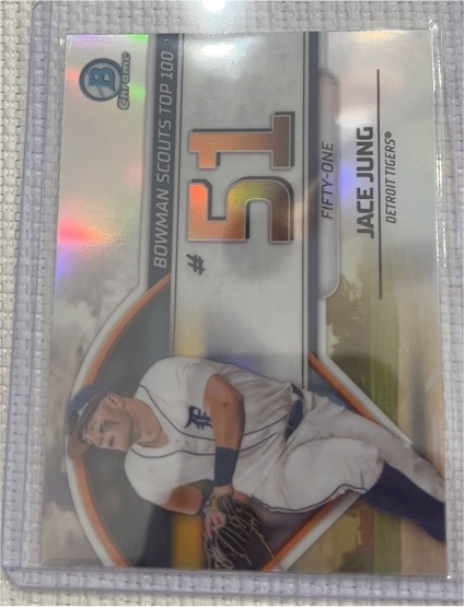 2023 Bowman Chrome Scouts Top 100 #BTP-51 Jace Jung — front