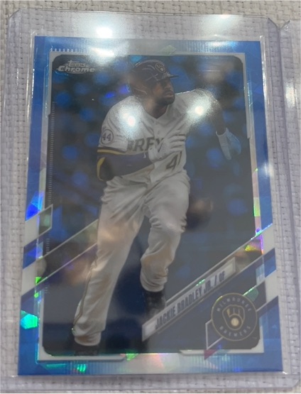 2021 Topps Chrome Update Sapphire #US111 Jackie Bradley Jr. — front