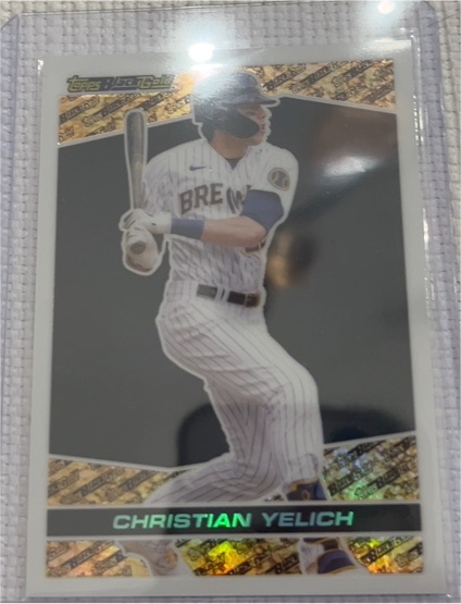 2021 Topps Chrome Update Black Gold #BGC-9 Christian Yelich — front