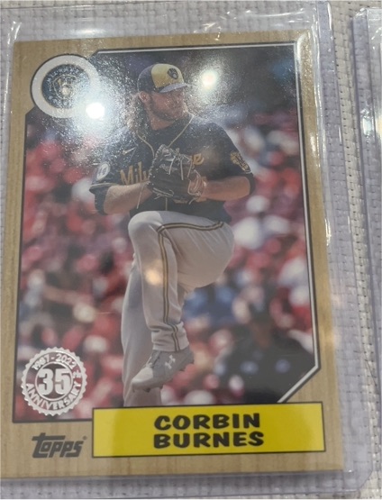 2022 Topps Series 1 1987 #T87-39 Corbin Burnes — front