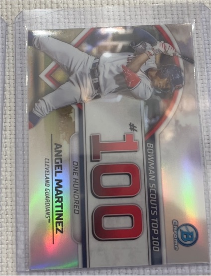 2023 Bowman Chrome #BTP-100 Angel Martinez — front