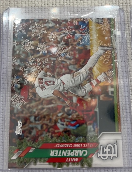 2020 Topps Holiday #HW109 Matt Carpenter — front